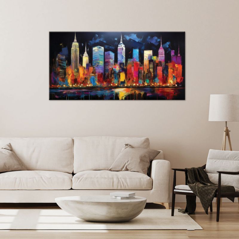 Obraz na płótnie Feeby 120x60cm Nowy Jork Miasto Architektura Kolorowe 1 szt.