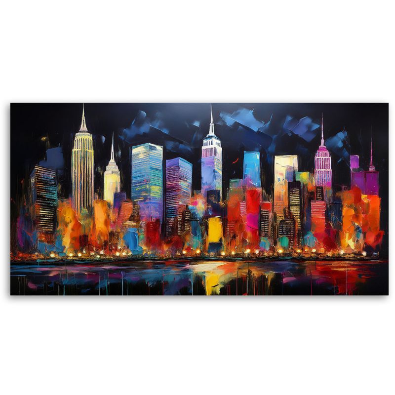 Obraz na płótnie Feeby 120x60cm Nowy Jork Miasto Architektura Kolorowe 1 szt.