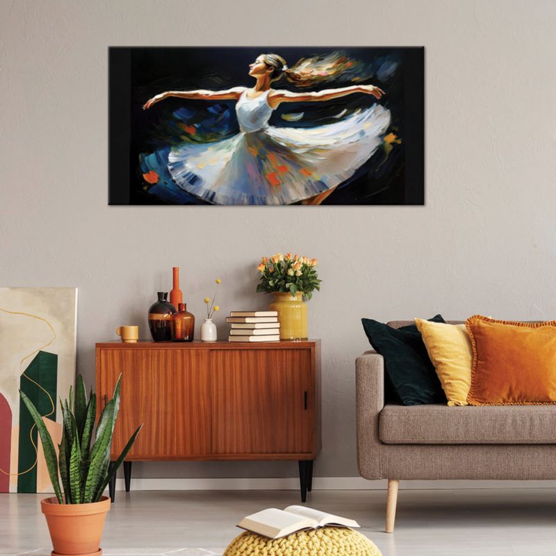 Obraz na płótnie Feeby 80x40cm Baletnica Kobieta Taniec 1 szt.