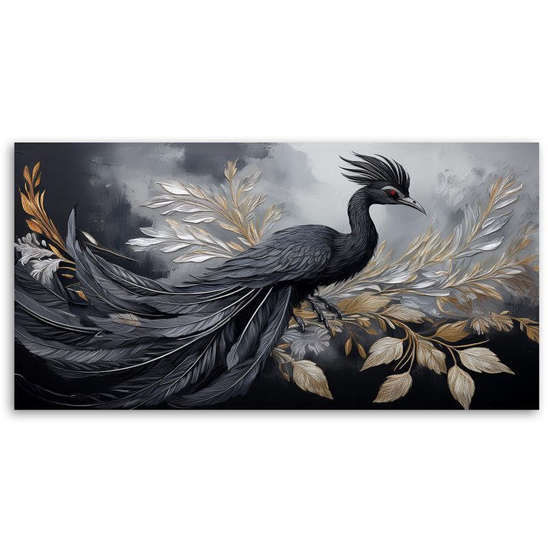 Obraz na płótnie Feeby 80x40cm Paw Ptaki Zwierzęta Glamour 1 szt.