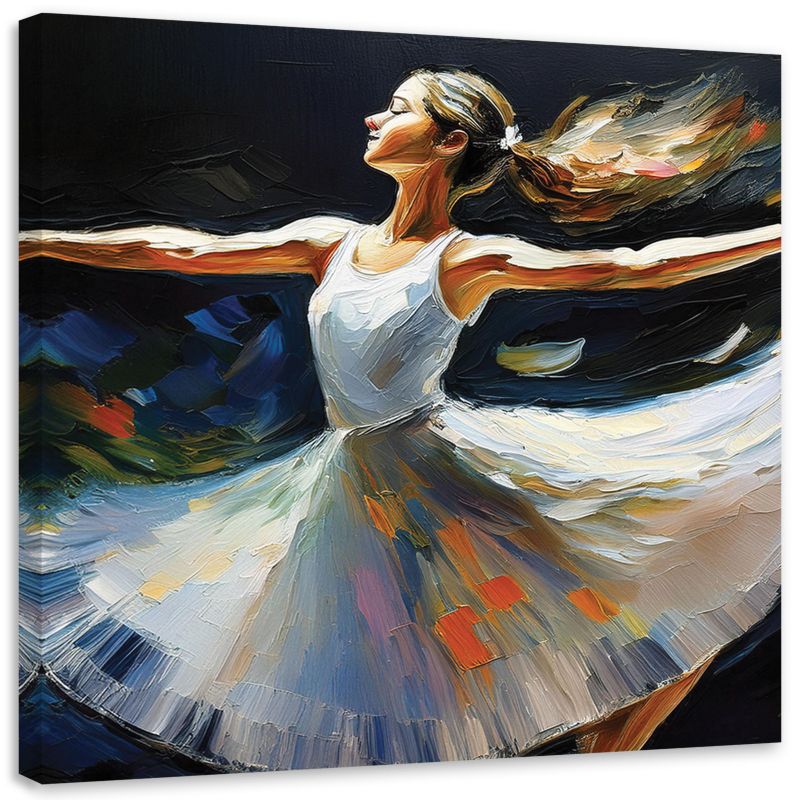 Obraz na płótnie Feeby Baletnica Kobieta Taniec 60x60cm 1szt