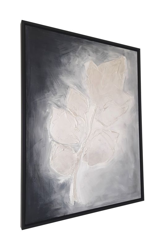 Obraz na płótnie Motyw roślinny ręcznie malowany 60x80cm oprawiony w ramę Frames Factory 1szt.