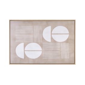 Obraz na płótnie Racale Prostokątny 63 x 93 cm Abstrakcyjny Beżowy 1 szt.