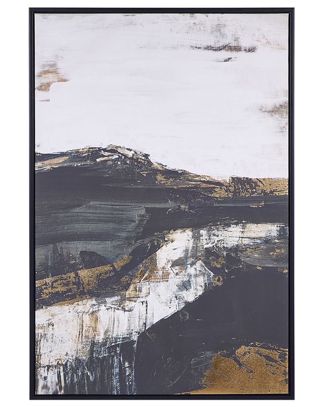 Obraz na płótnie Statte Prostokątny 63 x 93 cm Abstrakcyjny Czarny 1 szt.