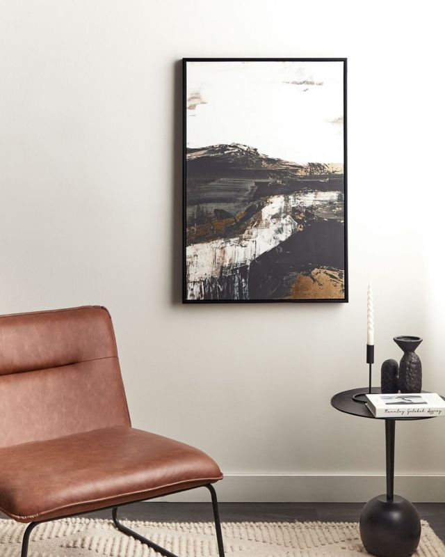 Obraz na płótnie Statte Prostokątny 63 x 93 cm Abstrakcyjny Czarny 1 szt.