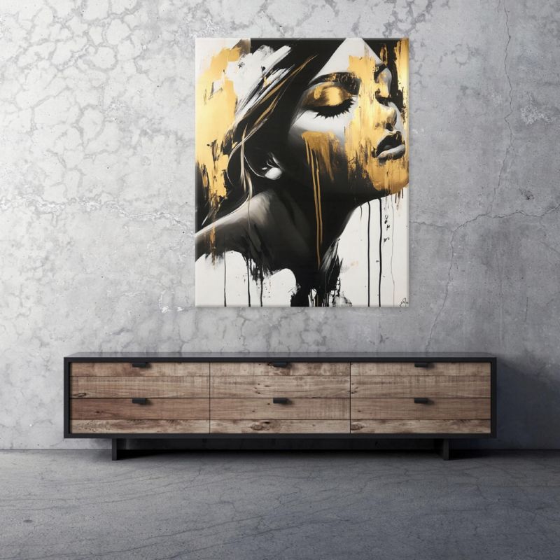 Obraz Na Płótnie WALLARENA 100x70 cm Do Salonu Sypialni Kuchni Abstrakcja Kobieta Glamour 1 szt.