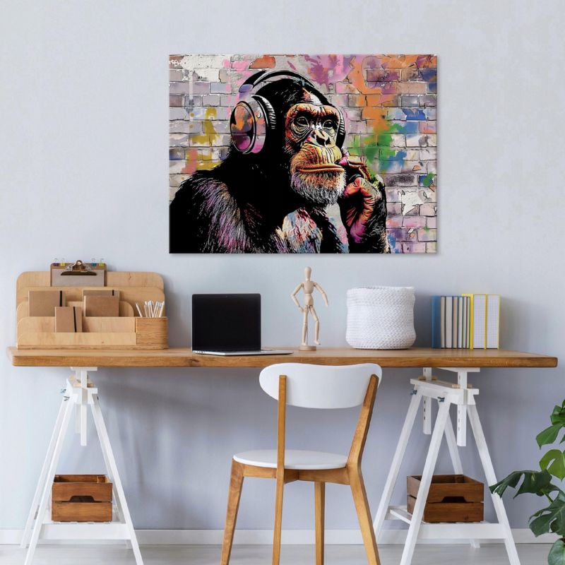 Obraz Na Płótnie WALLARENA 100x70 cm Do Sypialni Salonu Abstrakcja Banksy 1 szt.