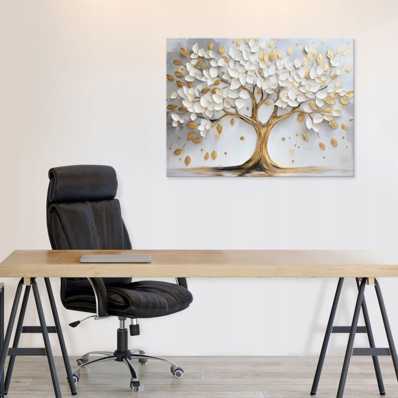 Obraz Na Płótnie WALLARENA 100x70 cm Do Sypialni Salonu Kuchni Abstrakcja Drzewo 1 szt.