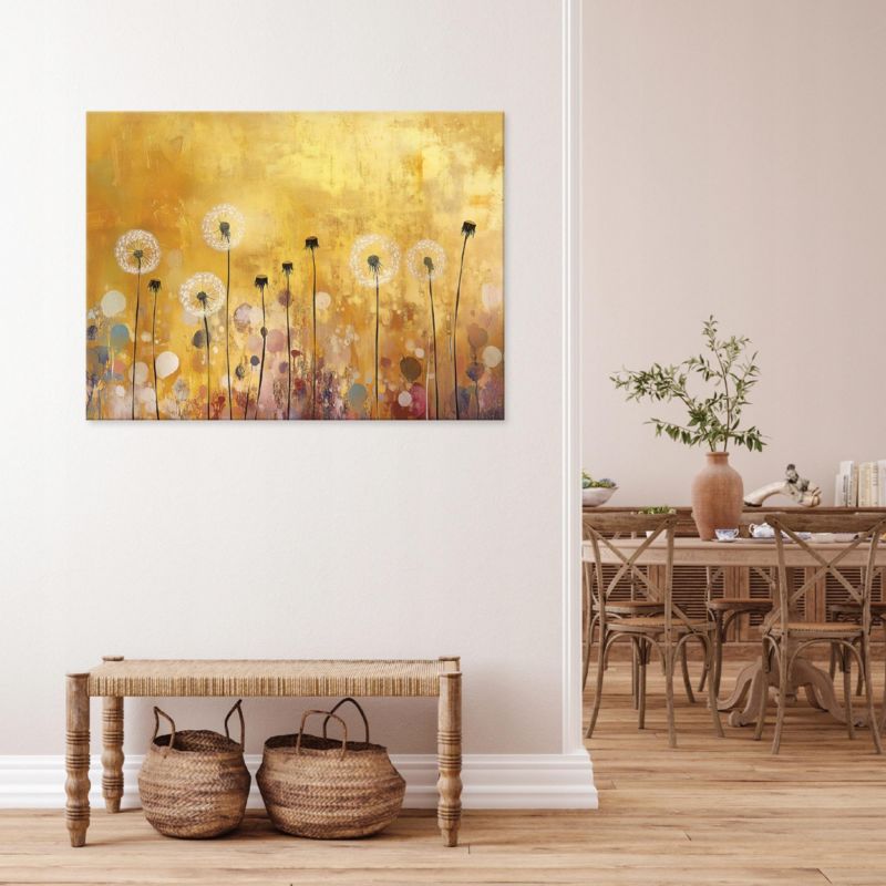 Obraz Na Płótnie WALLARENA 120x80 cm Dekoracja Ścienna Do Sypialni Salonu Kuchni Abstrakcja Kwiaty 1 szt.