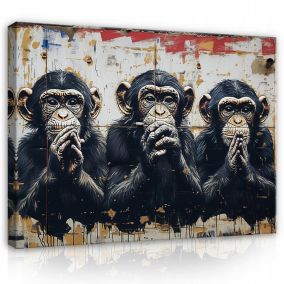 Obraz Na Płótnie WALLARENA 120x80 cm Do Salonu Sypialni Kuchni Abstrakcja Banksy 1 szt.
