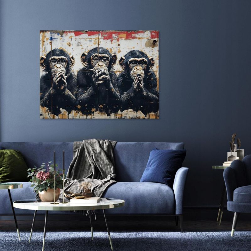Obraz Na Płótnie WALLARENA 120x80 cm Do Salonu Sypialni Kuchni Abstrakcja Banksy 1 szt.