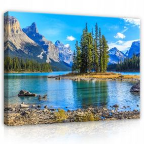 Obraz Na Płótnie WALLARENA 120x80 cm Do Salonu Sypialni Kuchni Góry Natura Jezioro 1 szt.