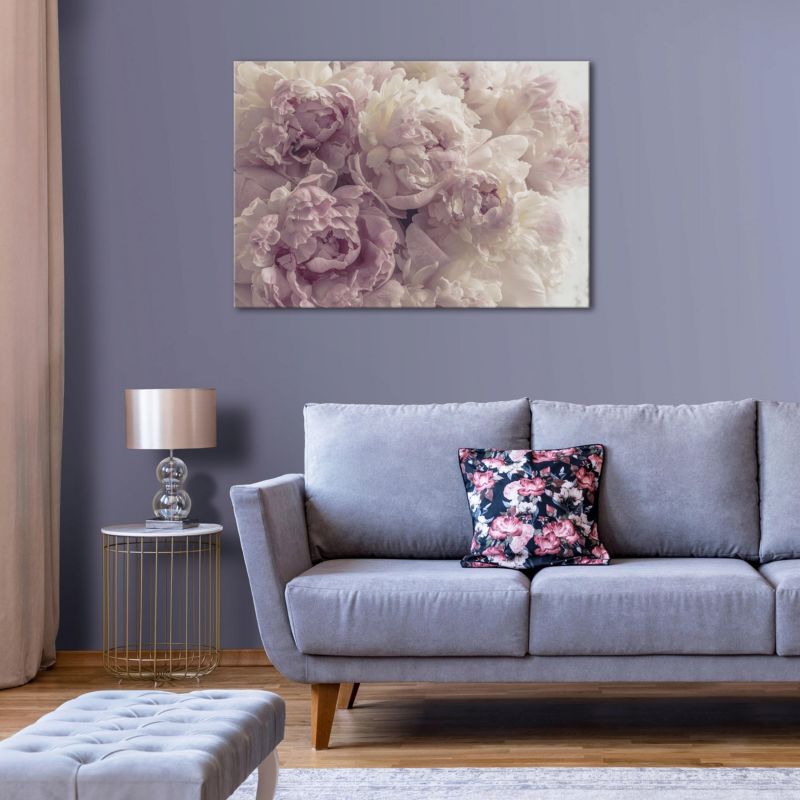 Obraz Na Płótnie WALLARENA 120x80 cm Do Salonu Sypialni Kuchni Kwiaty Piwonie 1 szt.