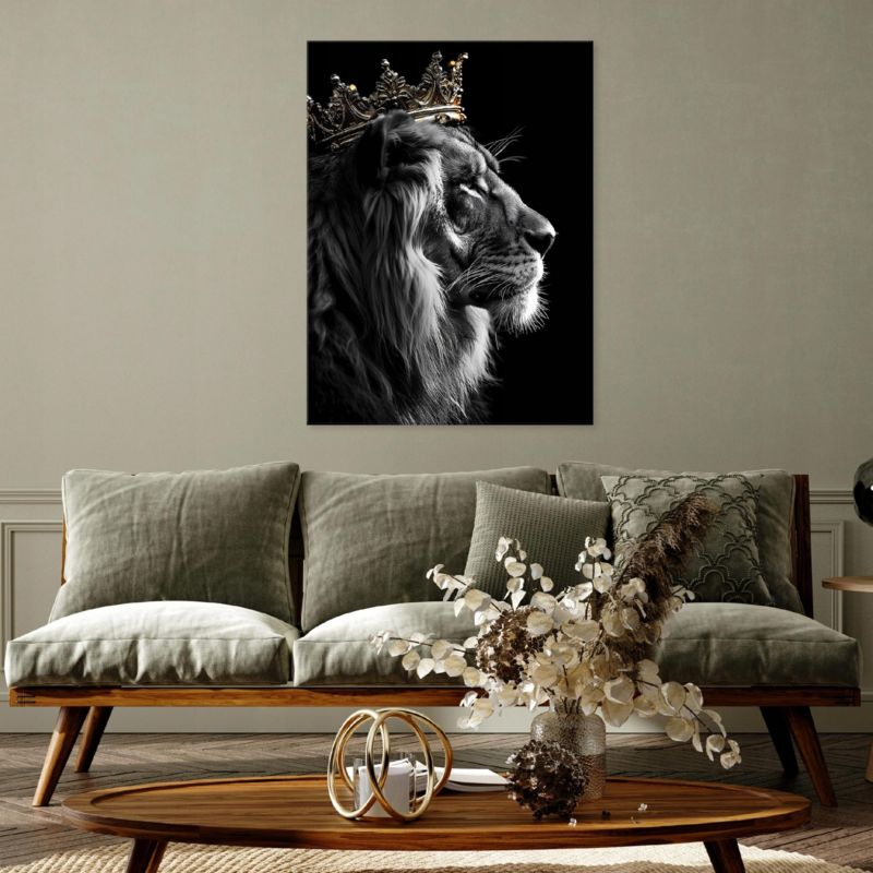 Obraz Na Płótnie WALLARENA 120x80 cm Do Salonu Sypialni Kuchni Lew Motywacyjny 1 szt.
