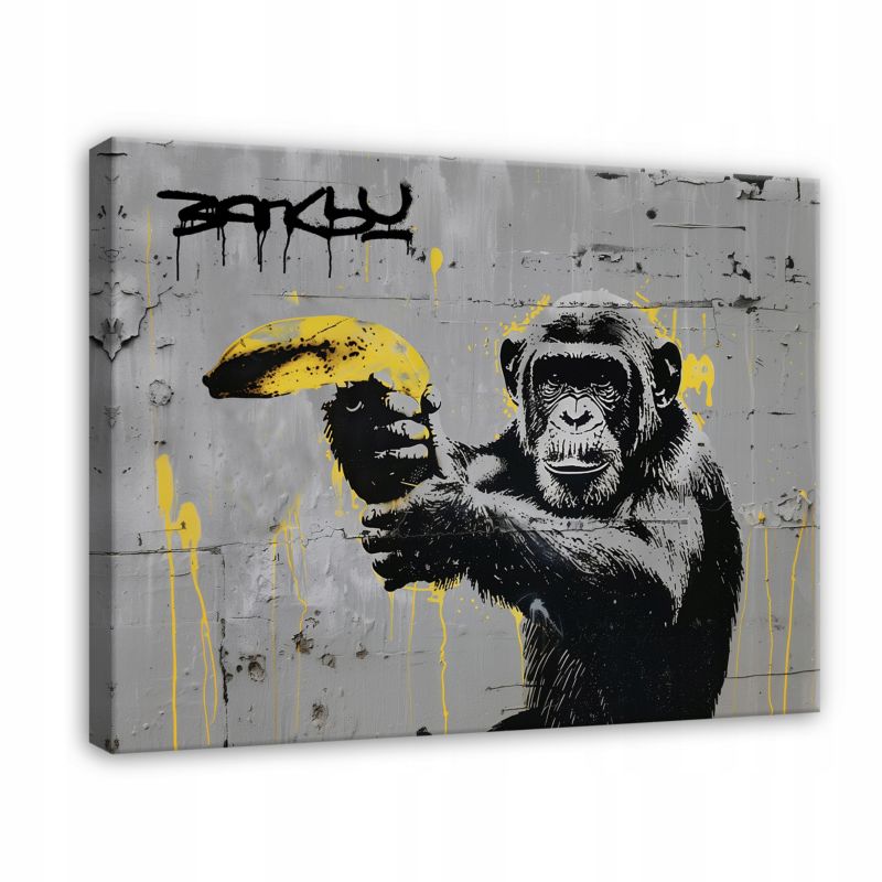 Obraz Na Płótnie WALLARENA 120x80 cm Do Sypialni Salonu Banksy Abstrakcja 1 szt.