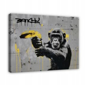 Obraz Na Płótnie WALLARENA 120x80 cm Do Sypialni Salonu Banksy Abstrakcja 1 szt.