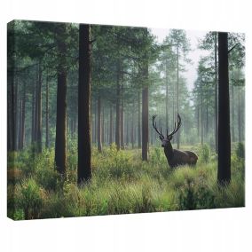 Obraz Na Płótnie WALLARENA 120x80 cm Do Sypialni Salonu Jeleń Natura 1 szt.