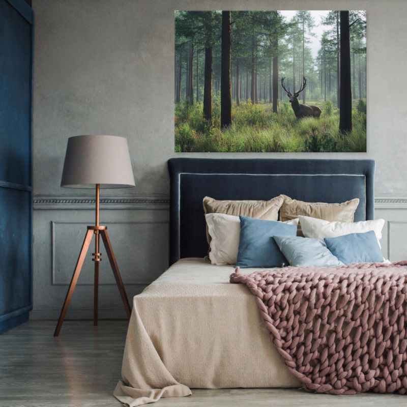 Obraz Na Płótnie WALLARENA 120x80 cm Do Sypialni Salonu Jeleń Natura 1 szt.