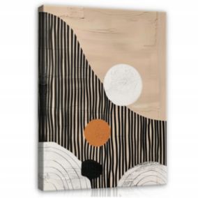 Obraz Na Płótnie WALLARENA 120x80 cm Do Sypialni Salonu Kuchni Beżowy Boho Abstrakcja 1 szt.