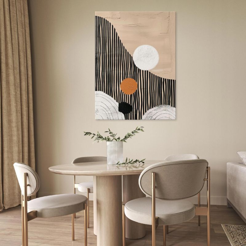 Obraz Na Płótnie WALLARENA 120x80 cm Do Sypialni Salonu Kuchni Beżowy Boho Abstrakcja 1 szt.