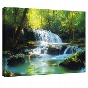 Obraz Na Płótnie WALLARENA 120x80 cm Do Sypialni Salonu Kuchni Wodospad Natura 1 szt.