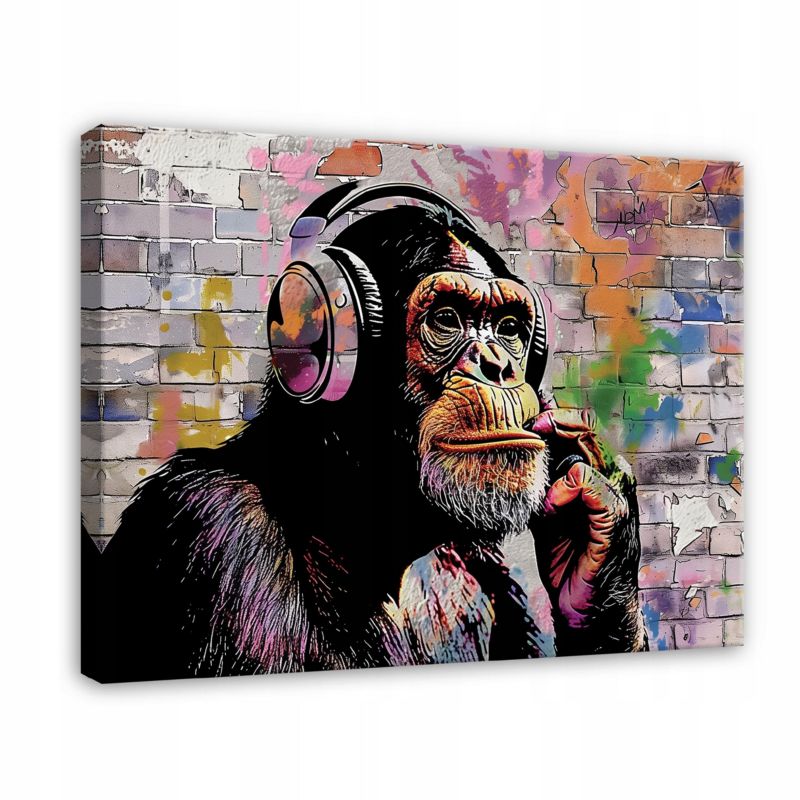Obraz Na Płótnie WALLARENA 60x40 cm Do Sypialni Salonu Abstrakcja Banksy 1 szt.