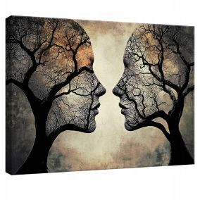 Obraz Na Płótnie WALLARENA 60x40 cm Do Sypialni Salonu Kobieta Abstrakcja 1 szt.