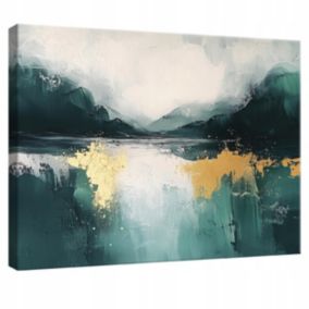 Obraz Na Płótnie WALLARENA 60x40 cm Do Sypialni Salonu Kuchni Abstrakcja Złoto 1 szt.