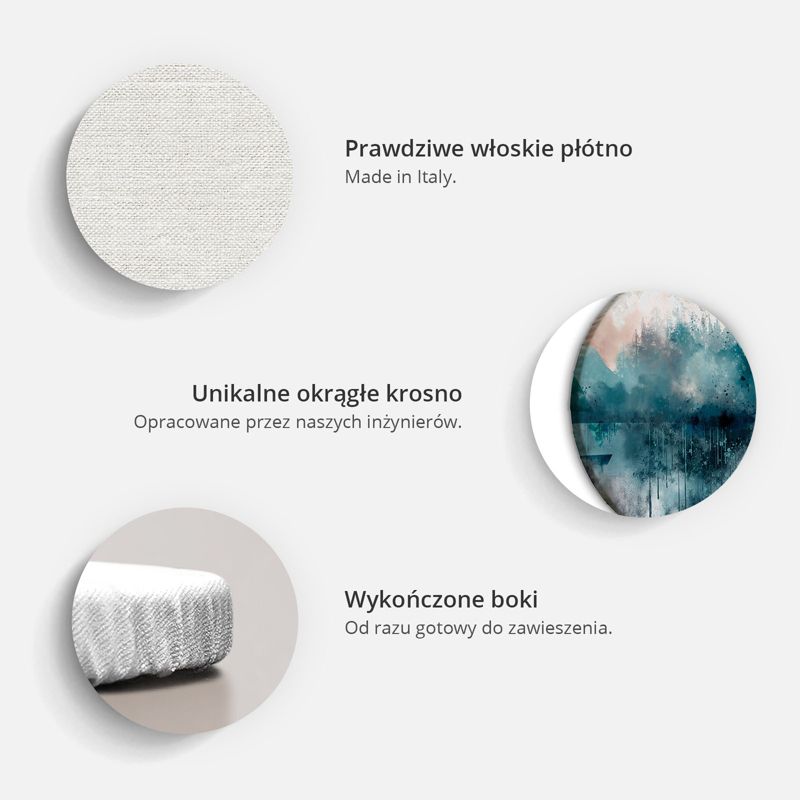 Obraz owalny Artgeist Egzotyczne ptaki 60 x 60 cm płótno włoskie 1 szt