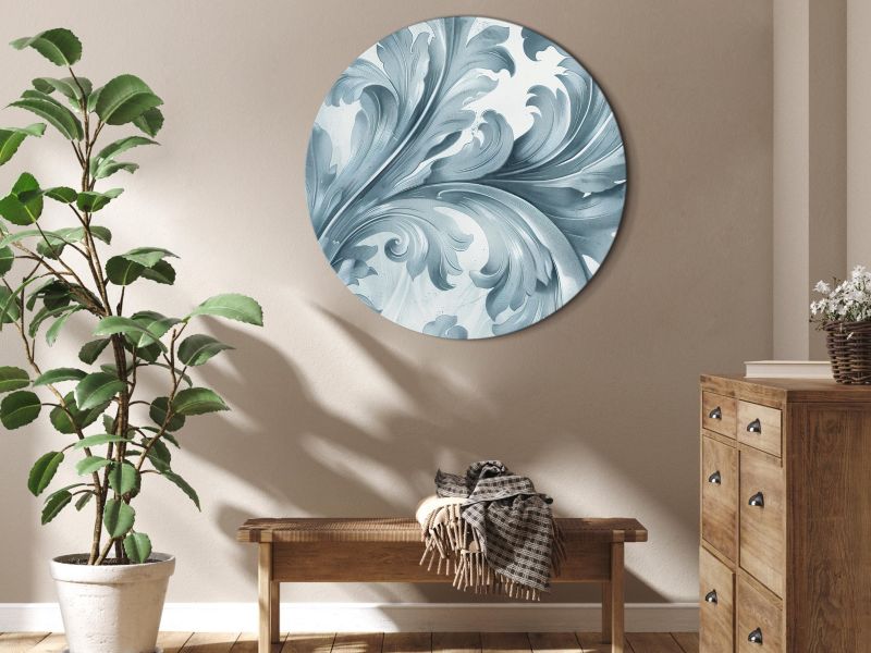 Obraz owalny Artgeist Kamienne ornamenty 60 x 60 cm płótno włoskie 1 szt