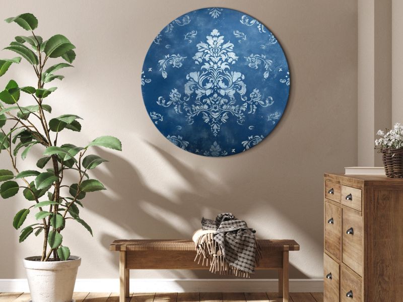 Obraz owalny Artgeist Ornament retro 60 x 60 cm płótno włoskie 1 szt