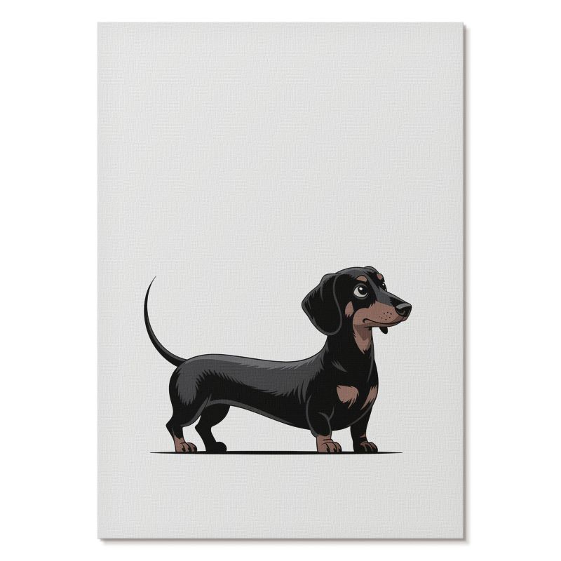 Obraz Plakat Canvas Tulup 42x59,4 cm (A2) Jamnik rysunek Do biura ...