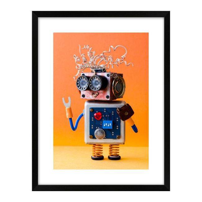 Obraz Robot pomarańczowy 30 x 40 cm