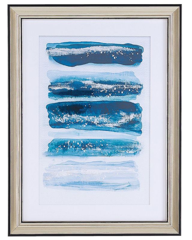 Obraz w ramie Ferate Prostokątny 30 x 40 cm Abstrakcyjny Niebieski 1 szt.