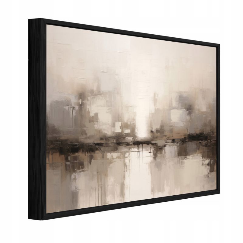 Obraz W Ramie WALLARENA Do Sypialni Salonu Na Płótnie Abstrakcja Nowoczesny Boho Beżowy 120x80 cm PPR15080O20 1 szt.