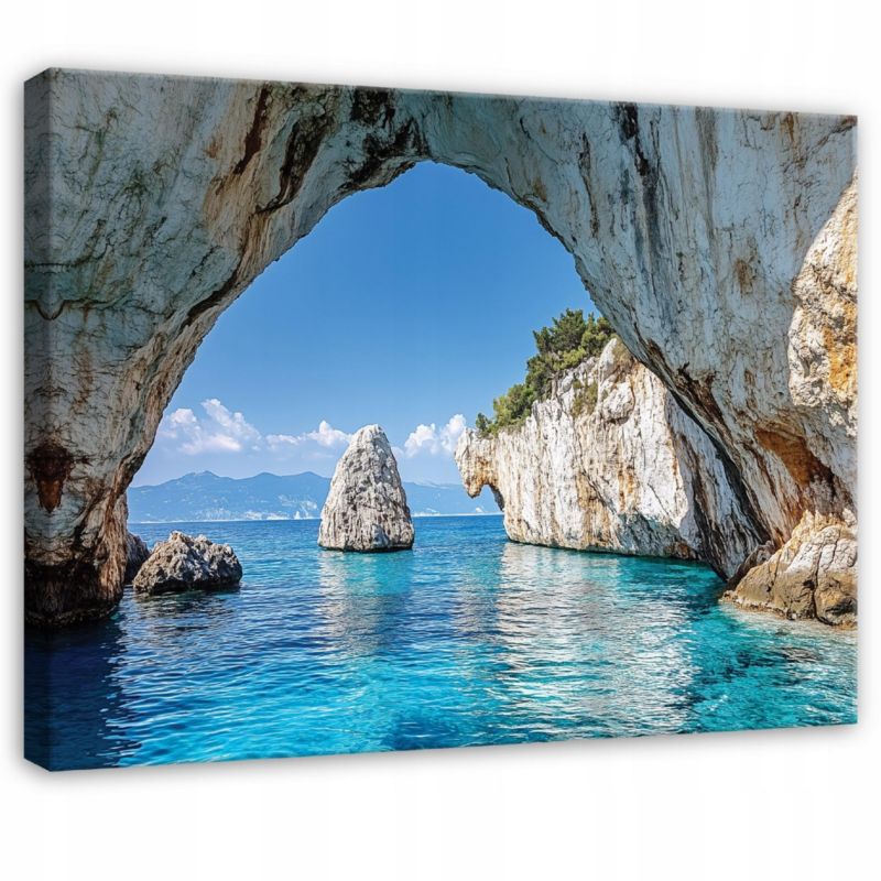 Obraz WALLARENA Do Sypialni Salonu Na Płótnie Ocean Krajobraz Natura Niebieski 100x70 cm PP16148O1 1 szt.