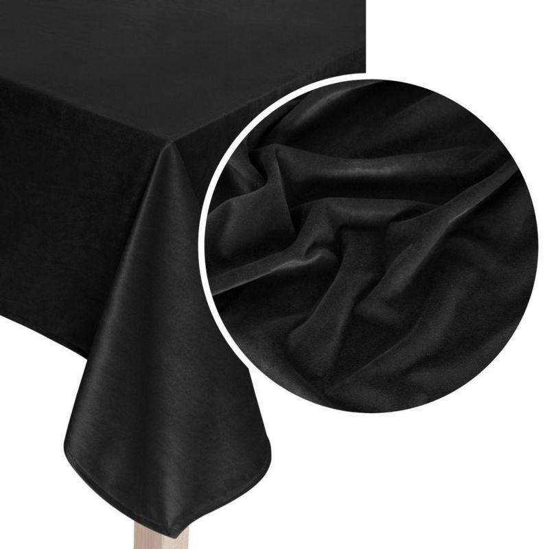 Obrus bieżnik welurowy Spod Igły i Nitki 60x120 cm czarny 1 szt.