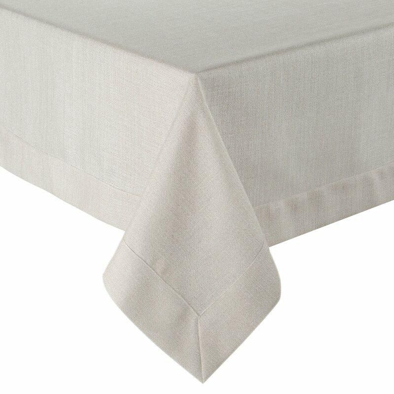 Obrus Eurofirany 140 x 260 cm beżowy srebrny 1 szt.