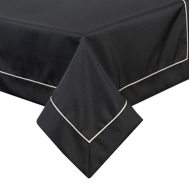 Obrus Eurofirany 145 x 300 cm czarny złoty 1 szt.
