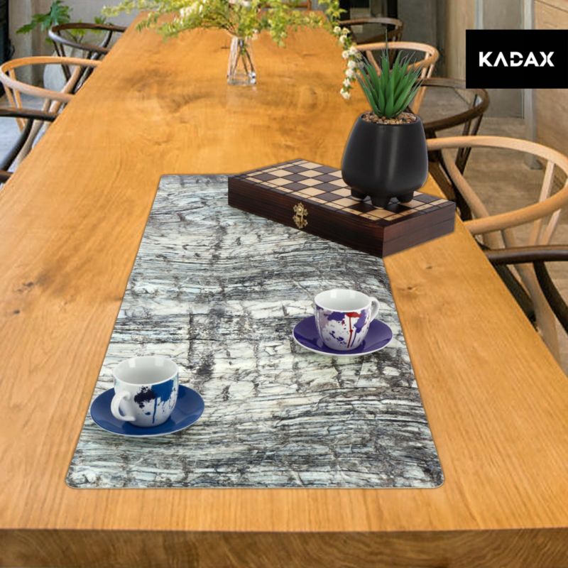 Obrus KADAX Plamoodporny Bieżnik Na Stół Filc 95x33 cm Szary 1 szt.