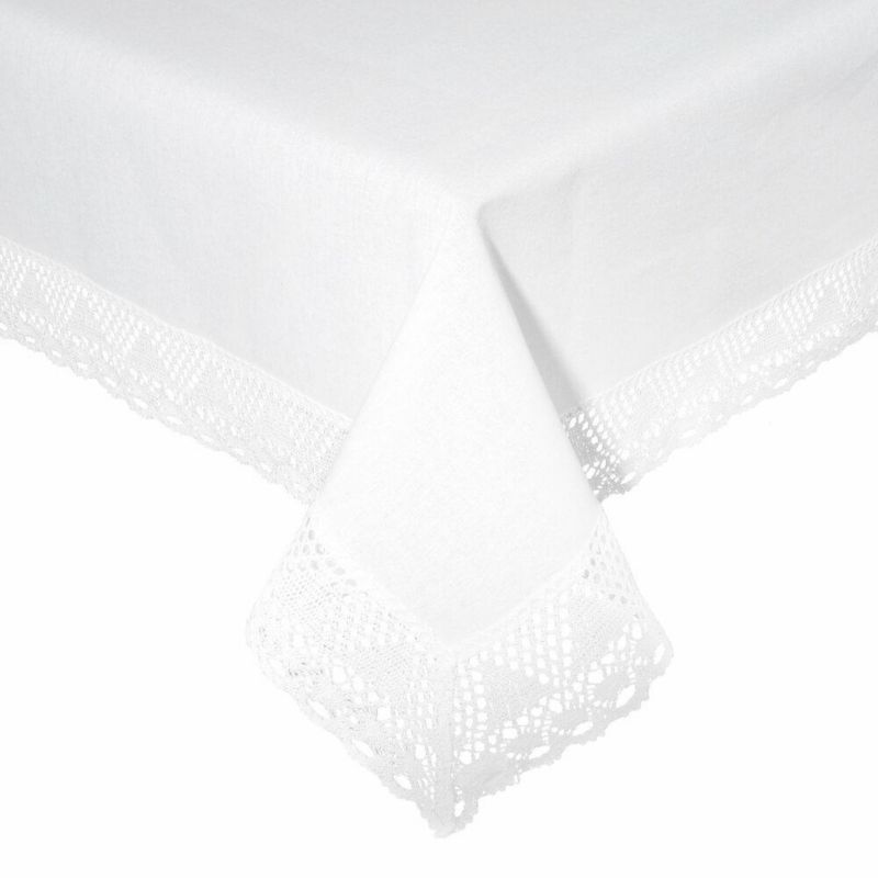 Obrus NATALY Eurofirany 140 x 180 cm biały z koronką 1szt.