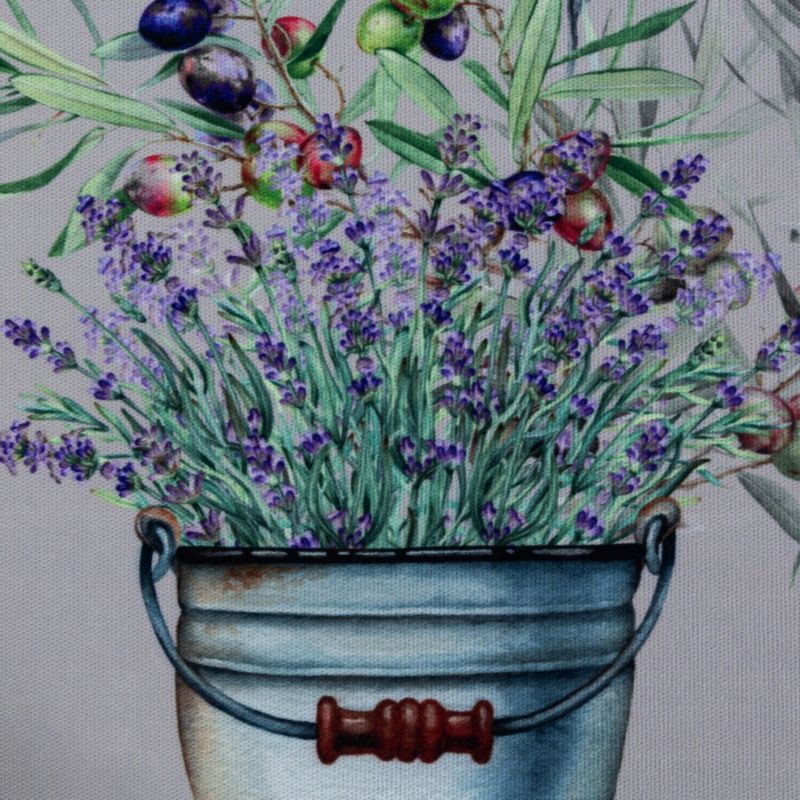 Obrus SUMMER1 Eurofirany 140 x 220 beżowy z botanicznym bukietem lawendy 1 szt.
