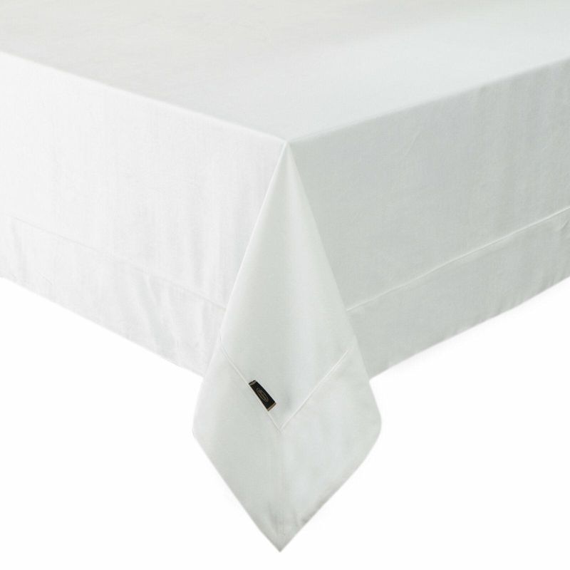 Obrus VELVET Eurofirany 145 x 220 cm biały welwetowy z ozdobną listwą 1szt.