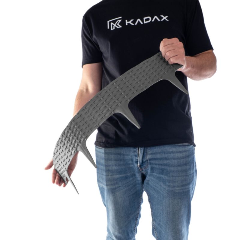 Obrzeże ogrodowe KADAX Garden Border, imitujące rattan, szary-kamienny, 5 szt.