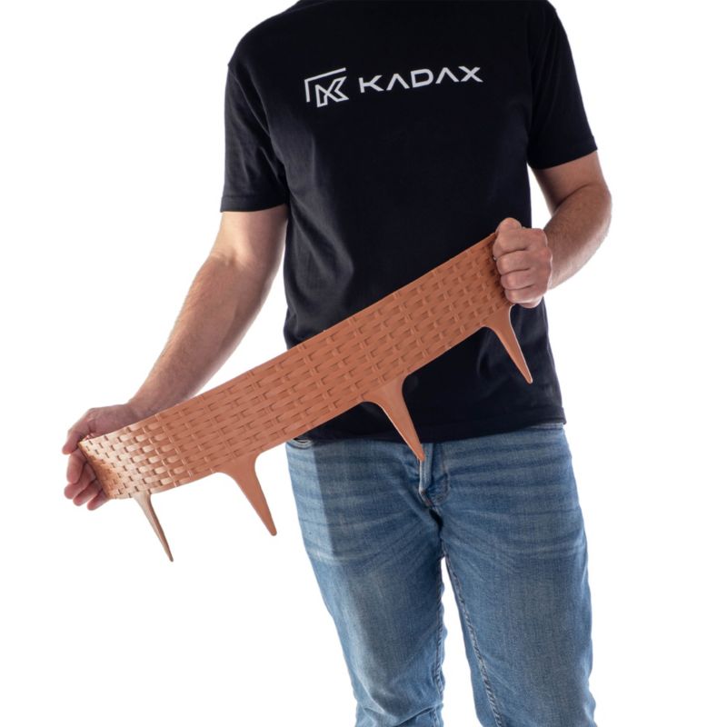Obrzeże ogrodowe KADAX Garden Border, imitujące rattan, terakota, 5 szt.