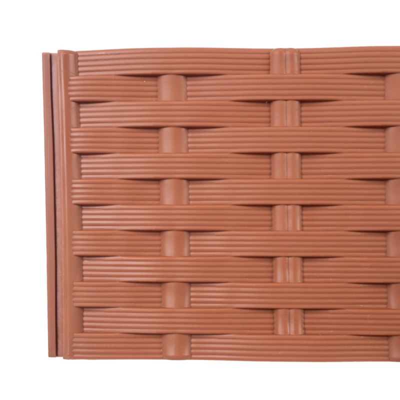Obrzeże ogrodowe KADAX Garden Border, imitujące rattan, terakota, 5 szt.