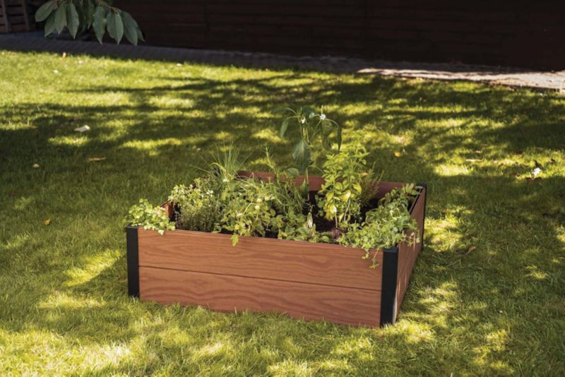 Obrzeże ogrodowe Warzywniak Keter Maple Square 106x106x32cm Brązowy 1 szt.