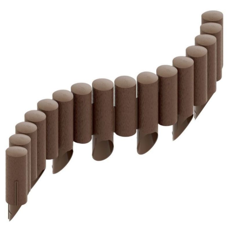 Obrzeże Palisada 25,5cm 2,3m, Cellfast Brąz STANDARD, 1 szt.
