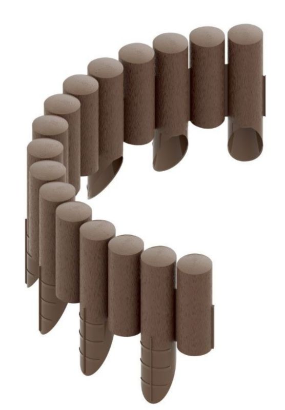Obrzeże Palisada 25,5cm 2,3m, Cellfast Brąz STANDARD, 1 szt.