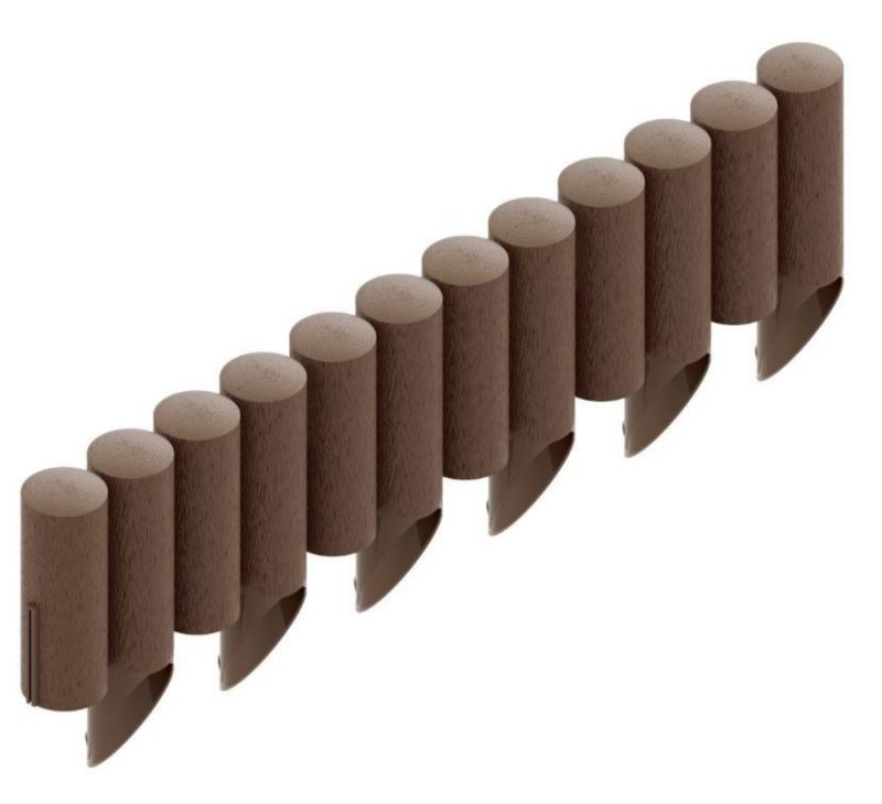 Obrzeże Palisada 25,5cm 2,3m, Cellfast Brąz STANDARD, 1 szt.